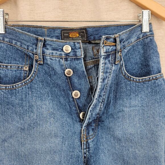 Route 66 Vintage Women's Classic High Rise Blue Jeans Button Fly Straight Leg - Picture 4 of 13
